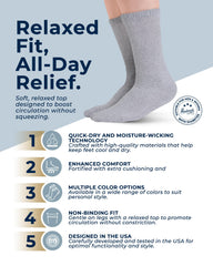 Pembrook diabetic socks close-up view showing ultra-soft breathable fabric.