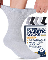 Pembrook cotton diabetic socks for men in a five-pack with ultra-soft comfort