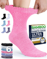 Pembrook diabetic socks bamboo viscose close-up highlighting breathable, soft fabric for daily comfort.