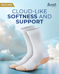 Pembrook diabetic socks close-up highlighting breathable fabric and moisture control.
