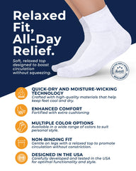 Pembrook diabetic socks close-up showing breathable mesh top for cooler feet.
