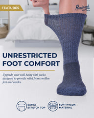 Pembrook diabetic socks loose-top fit highlighting non-binding design