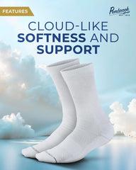 Pembrook diabetic socks, heel detail, supportive fit for swollen ankles.