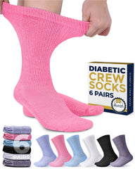Pembrook Diabetic Socks with loose-top design for comfortable wear on swollen feet.