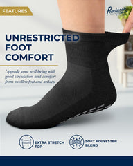 Pembrook diabetic socks quarter-length cuff comfortable ankle fit.
