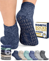 Pembrook diabetic ankle socks quarter-length pack for daily wear and comfort.
