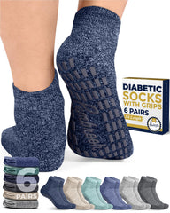 Pembrook diabetic ankle socks quarter-length pack for daily wear and comfort.