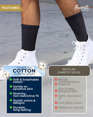 Pembrook diabetic socks with smooth toe seams for gentle, irritation-free wear