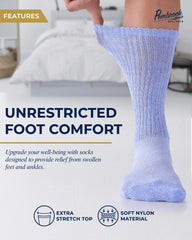 Pembrook diabetic socks in soft-knit fabric provide gentle, comfortable all-day wear.
