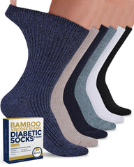 Pembrook women's diabetic socks ribbed knit close-up shows breathable bamboo viscose for comfort.
