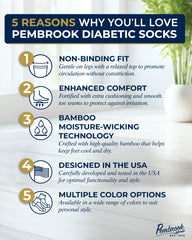 Pembrook fabric closeup highlights breathable bamboo viscose for all-day moisture control.