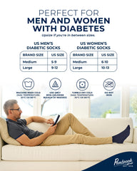 Pembrook machine-washable diabetic socks offer easy care for busy days.