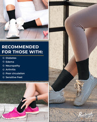 Pembrook smooth toe seams provide gentle support for sensitive feet.