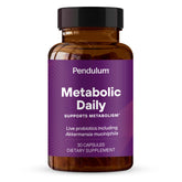 Pendulum Metabolic Daily bottle front view showing ready-to-use daily probiotic support