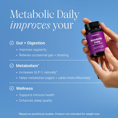 Pendulum Metabolic Daily capsules close-up showcasing multi-strain probiotic formula