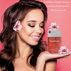 PeppyHands Tangerine bottle spray with zesty aroma and fast coverage for travel