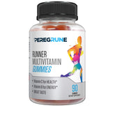 PEREGRUNE Runner Multivitamin Gummies bottle front view highlighting daily running support