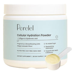 Perelel Hydration Support bottle shown for daily hydration, active women.