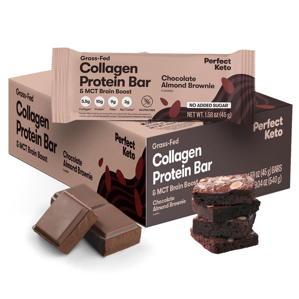 Perfect Keto Almond Butter Brownie Bars pack, keto snack to satisfy cravings on the go.