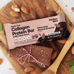 Perfect Keto Bars with collagen protein for hair, skin, nails, and joints.