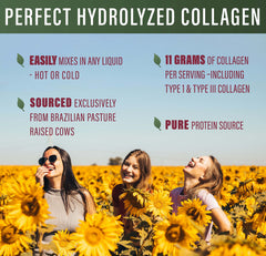 Perfect Supplements collagen powder dissolves in cold drinks, ideal everyday smoothies