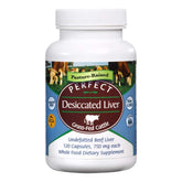 Perfect Supplements desiccated liver bottle for daily energy support.