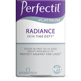 Perfectil Platinum packaging beside capsules supporting daily skin nourishment