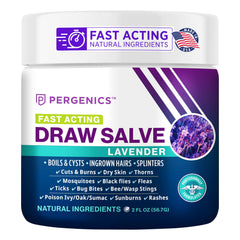 Pergenics Drawing Salve bottle front view for on-the-go relief