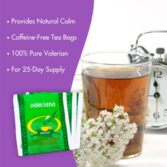 A warm cup of Hanan Valerian Tea ready to unwind after a long day