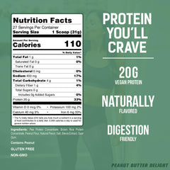 Close-up of PEScience Select Vegan Protein Powder sample-size bag