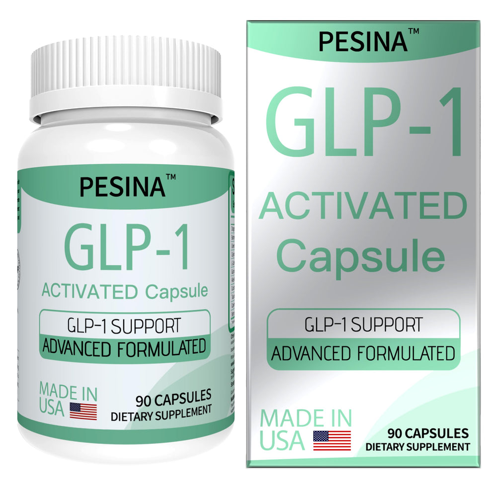 PESINA GLP-1 bottle front view highlighting premium packaging for daily use