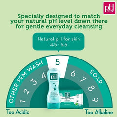 pH Care Intimate Wash Cold Wind foaming lather signals gentle cleansing with a refreshing finish.