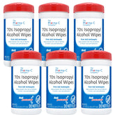 The Pharma-C Company 70% IPA wipes bottle pour for quick surface prep on minor wounds