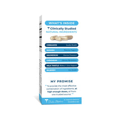 Pharmaganics Blood Sugar 24 Hour bottle close-up highlighting the 6-in-1 formula for daily use.