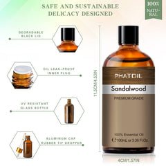 PHATOIL Sandalwood Oil for candle and soap making, scenting creations.