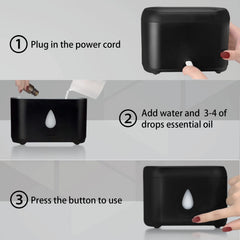Phimuezl Flame Diffuser night-light offers cozy atmosphere at night