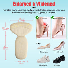 PHIXBEAR heel grip coverage shows enhanced padding to reduce slipping.