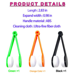 Phowedaer eyeglasses cleaner with built-in tweezer design for quick on-site use
