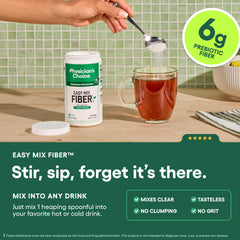 Physician's Choice Easy Mix Fiber powder package labeled unflavored for versatile drinks