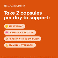 Physician's CHOICE KSM-66 capsules ready to swallow for convenience