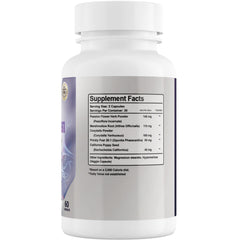 Phytage Labs Nerve Control 911 label close-up highlighting marshmallow root and passionflower ingredients for nerve support.