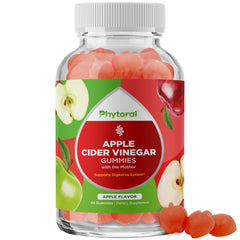 Phytoral Apple Cider Vinegar Gummies bottle pour for easy daily immune and digestive support.