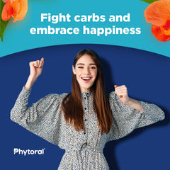 Phytoral capsules pouring into hand demonstrates easy pre-meal use.