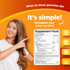 Phytoral DHA Omega 3 Gummies chia seed content shown as vegan omega-3 source