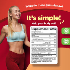 Phytoral digestive-health gummies scene emphasizing convenient, tasty gut comfort.