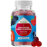 Phytoral Fiber Gummies adults bottle shows sugar-free formula for gut health