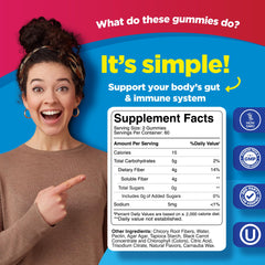 Phytoral Fiber Gummies closeup texture conveys chewy, tasty daily digestion aid