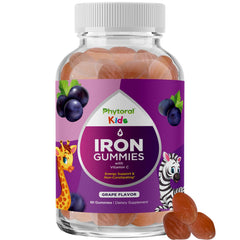 Phytoral Kids Iron Gummies bottle for easy daily iron support