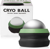 Phyya Rehab massage ice roller ball in front view for deep tissue relief and cold therapy.