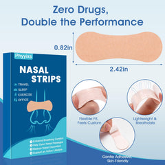 Phyyixs nasal strips improve airflow for breathing during sleep or exercise.